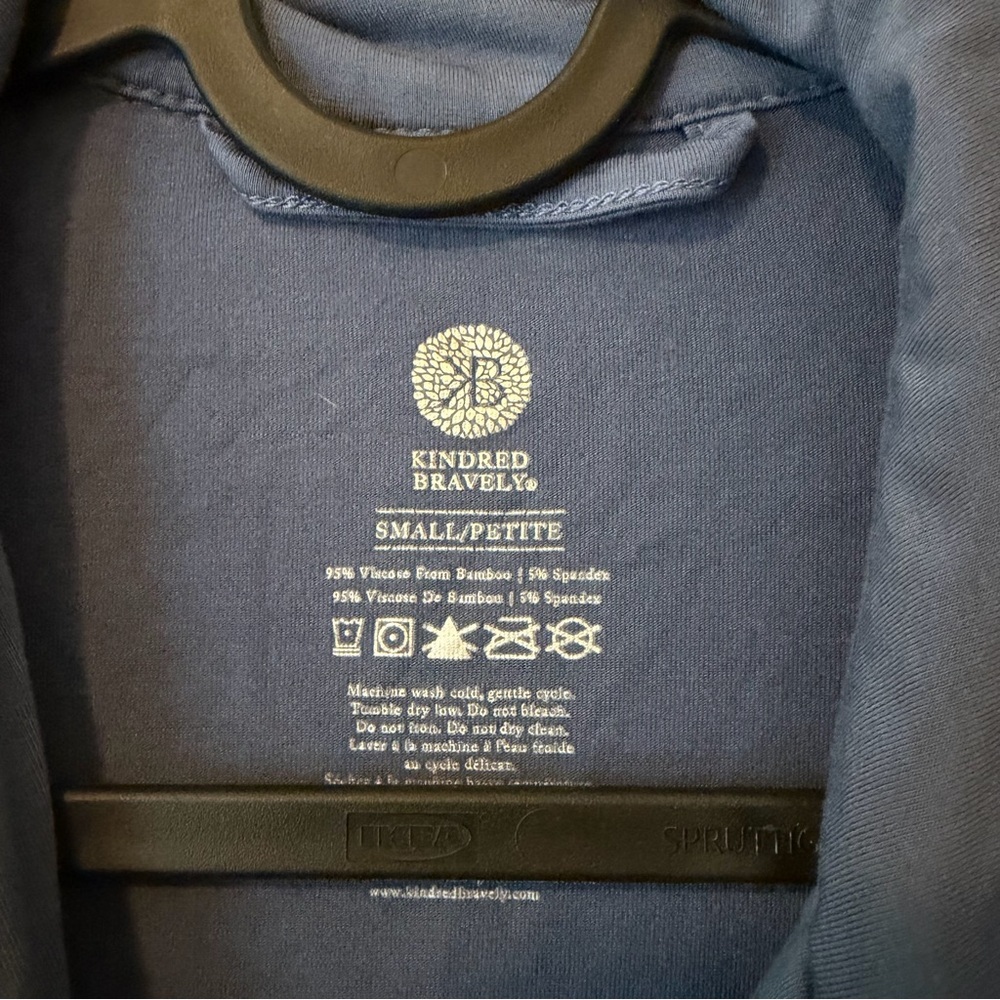 Kindred Bravely Navy Blue Sleep Top with White Logo Print - Picture 2 of 3